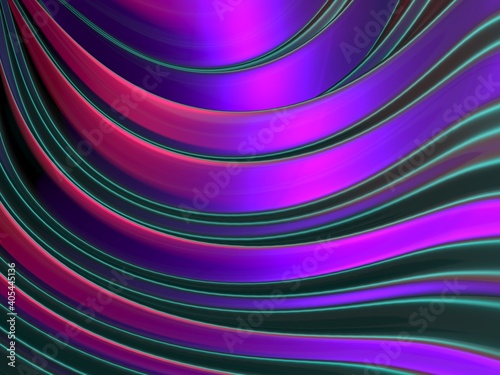 Colorful Liquid metallic wavy background