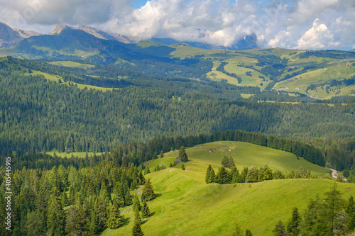 Fototapeta Naklejka Na Ścianę i Meble -  Alps valley with forests and meadows