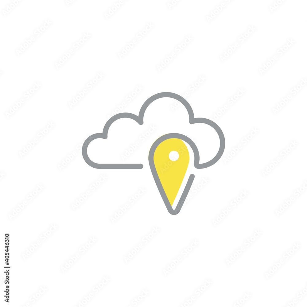 Cloud computing location line icon. linear style sign for mobile concept and web design. Cloud and pin point outline vector icon. Symbol, logo illustration. Vector graphics Cloud computing location line icon. linear style sign for mobile concept and web design. Cloud and pin point outline vector icon. Symbol, logo illustration. Vector graphics