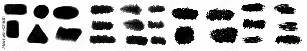 Big set of Black grunge stroke brush , banner, label, for your design, vector.