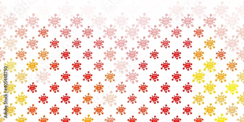 Light Orange vector texture with disease symbols.