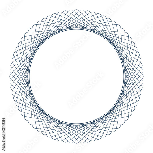 Vector round Guilloche elements for certificate or diploma and currency design