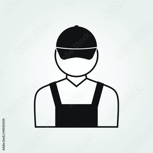 Auto mechanic icon isolated on white background. Vector illustration