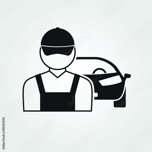 Auto mechanic icon isolated on white background. Vector illustration