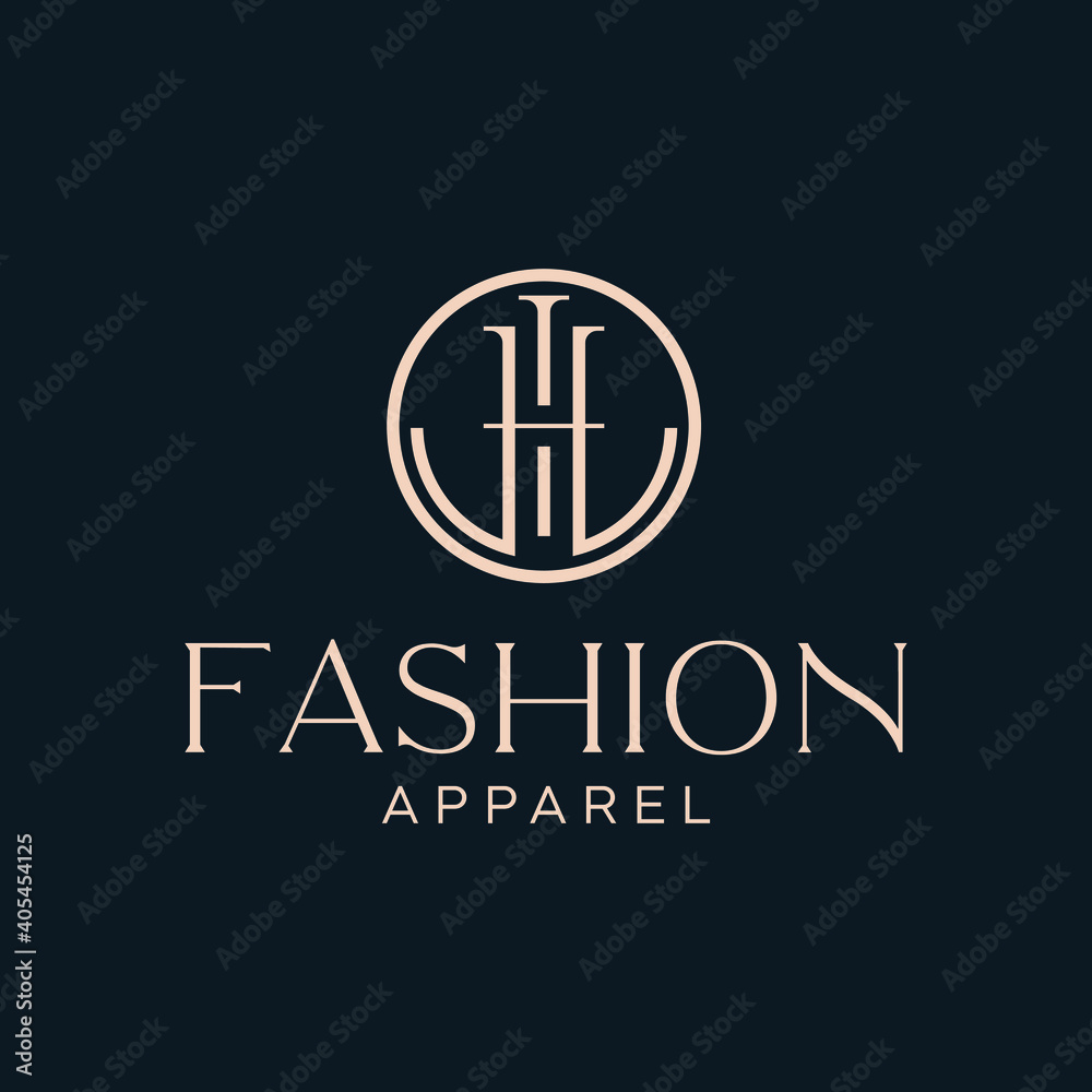 Letter HJ initial logo icon monogram Circle For Fashion Apparel Design Graphic Concept Letter HJ initial logo icon monogram Circle For Fashion Apparel Design Graphic Concept