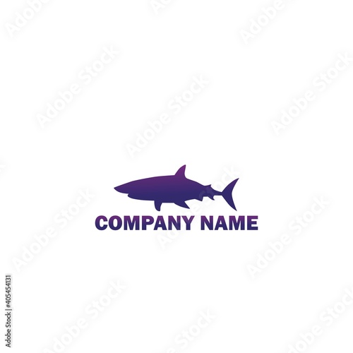 vector illustration of a shark icon logo