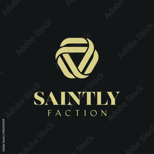 Obraz na plátně Elegance Triangular Letter For Saintly Faction Church Logo Design Graphic Concep