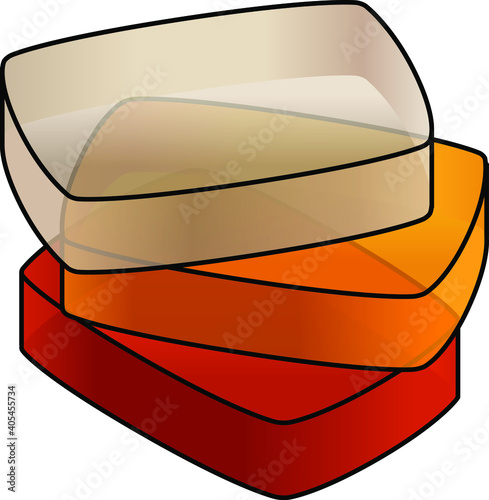 Three transparent glycerine soap bars.