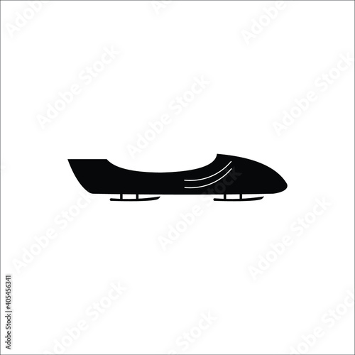 Winter sports bobsleigh vector icons