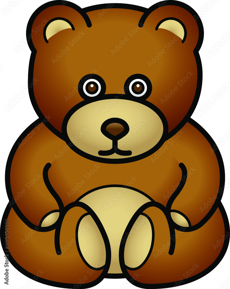 A standard brown teddy bear. A standard brown teddy bear.