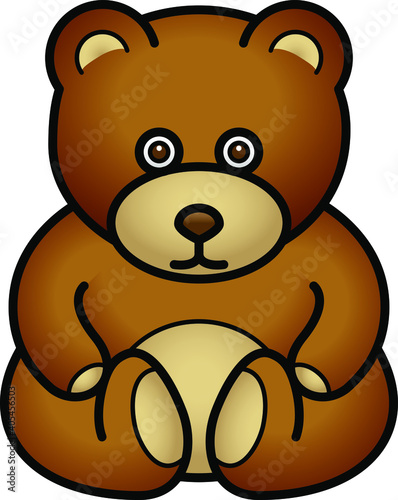 A standard brown teddy bear.