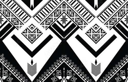 Aztec motifs seamless pattern design vector. Illustration of tribal pattern template element background
