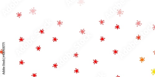 Light orange vector texture with disease symbols.