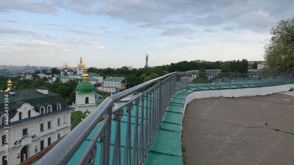 View from the observation deck to the lower part of the Yeiev-Pechersk Lavra