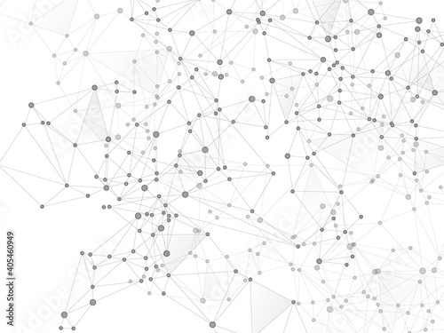 Geometric plexus structure cybernetic concept.