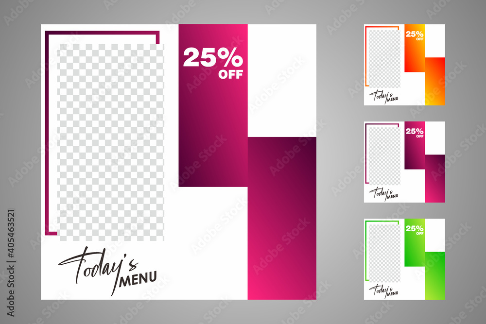 Set of sale banner template design. Editable post template social media banners for digital marketing. Vector illustration. Set of sale banner template design. Editable post template social media banners for digital marketing. Vector illustration.