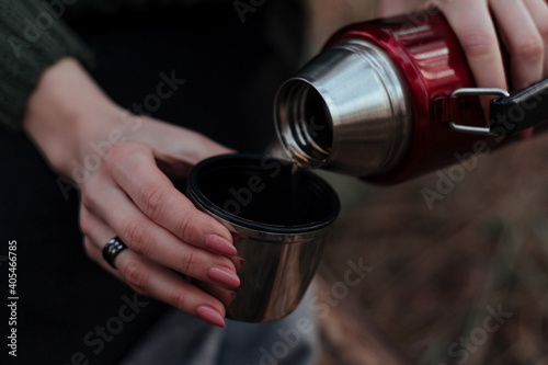 tea from a thermos