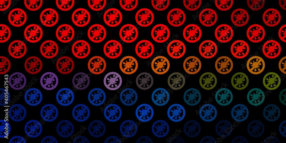 Dark Blue, Yellow vector backdrop with virus symbols. Dark Blue, Yellow vector backdrop with virus symbols.