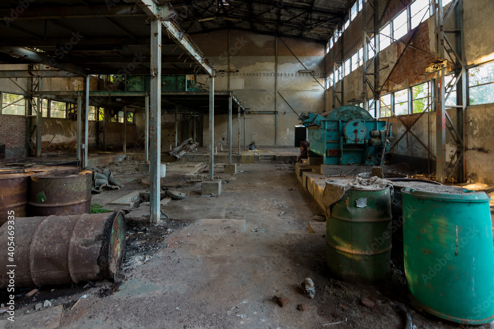 Abandoned uranium separating factory in Serbia