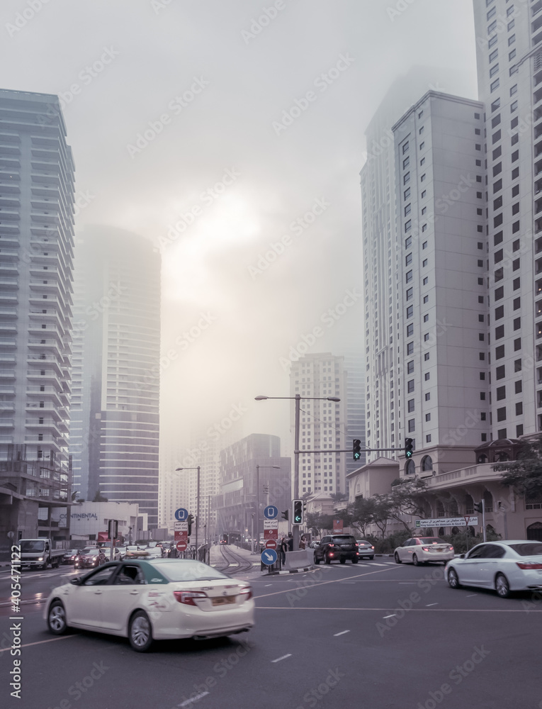 Obraz premium modern city street