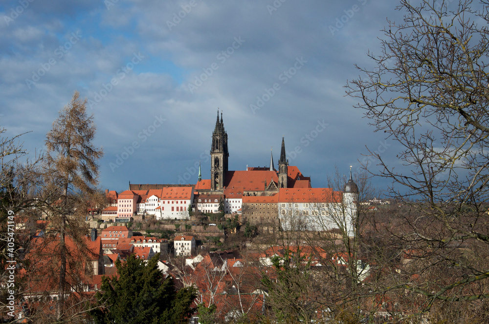 View Of The Castle Hill Of Meissen With The Bishop S Castle Dom
