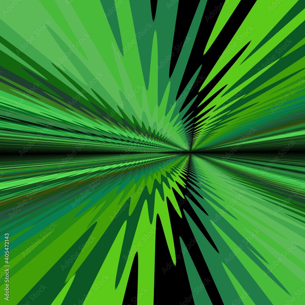 Obraz premium abstract shades of green image representing meadows fields and forests to vanishing point