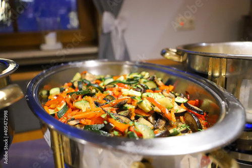 cooking in a pan