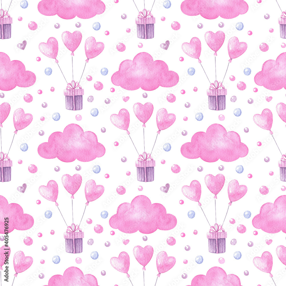 Valentines day watercolor pattern 4 Valentines day watercolor pattern 4