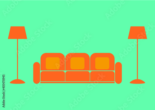 Long Blank Empty Showcase Display With Retail Shelves. Perspective View 3D. Illustration Isolated On White Background. Mock Up Template Ready For Your Design. Product Advertising. Vector EPS10
