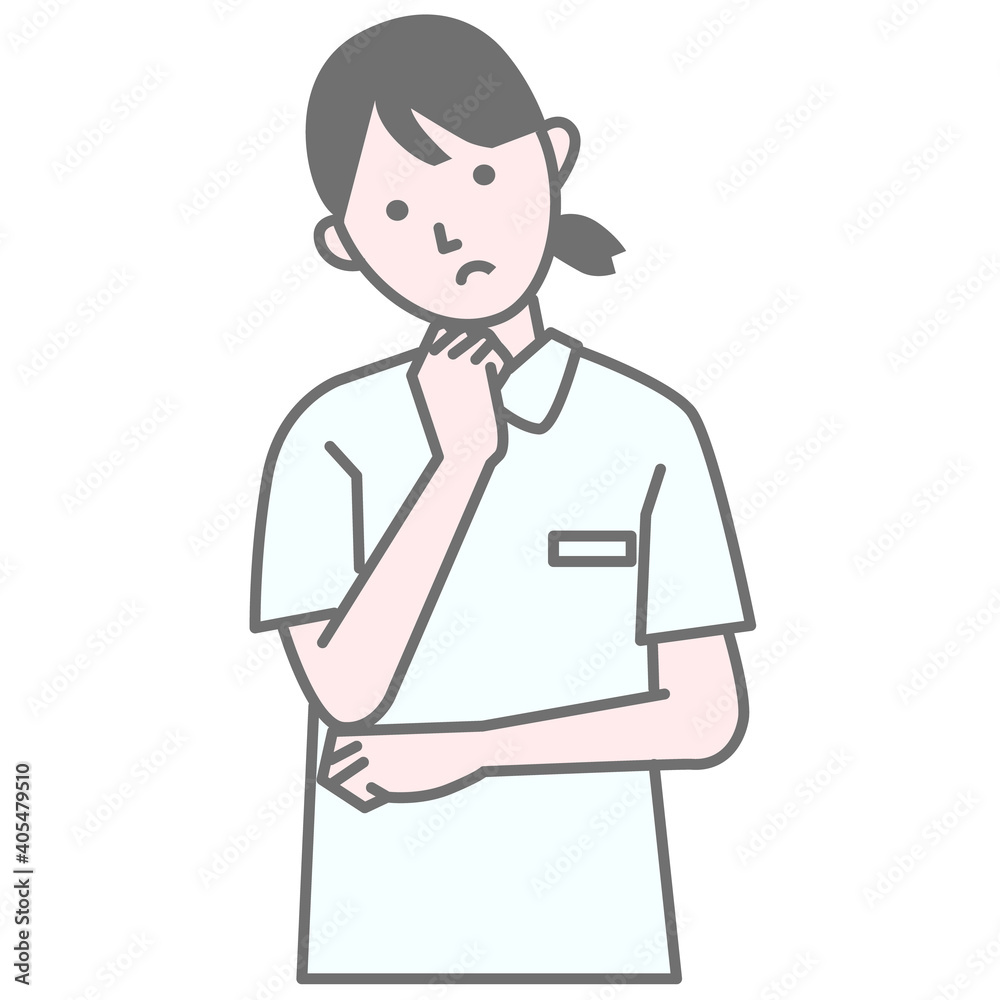 Vector illustration of nurse pose Vector illustration of nurse pose