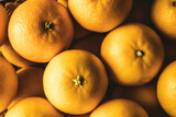 Top view of set of oranges