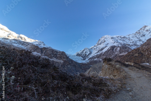 Snow covered mountains & the pindari glacier. Archives 2018