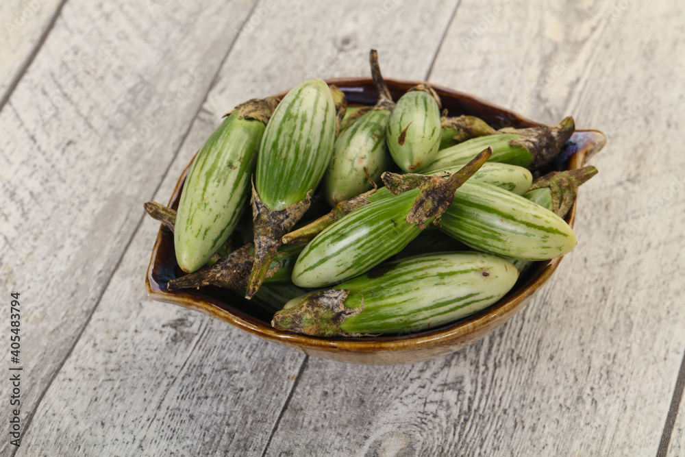 Green asian eggplant Green asian eggplant