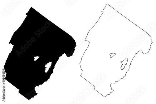 Rockbridge County, Commonwealth of Virginia (U.S. county, United States of America, USA, U.S., US) map vector illustration, scribble sketch Rockbridge map photo