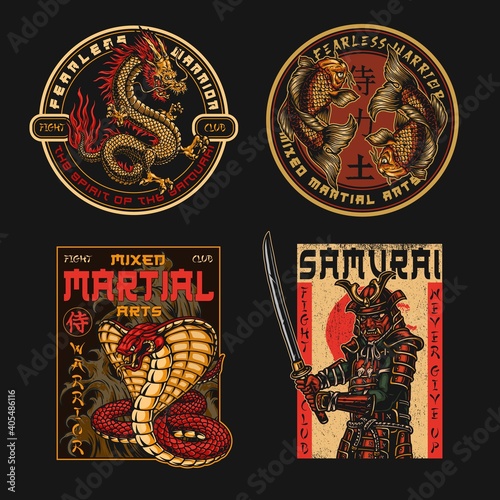 Mixed martial arts fight club badges