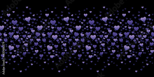 Festive seamless background with gradient hearts in the middle. Romantic mood for Valentines Day. Sstock illustration fo web and print, background and wallpaper, wrapping paper, postacard.