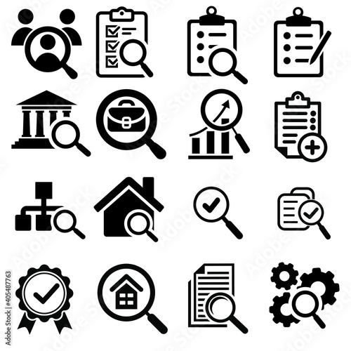 Inspection icon vector set. Testing illustration sign collection. Testing symbol.