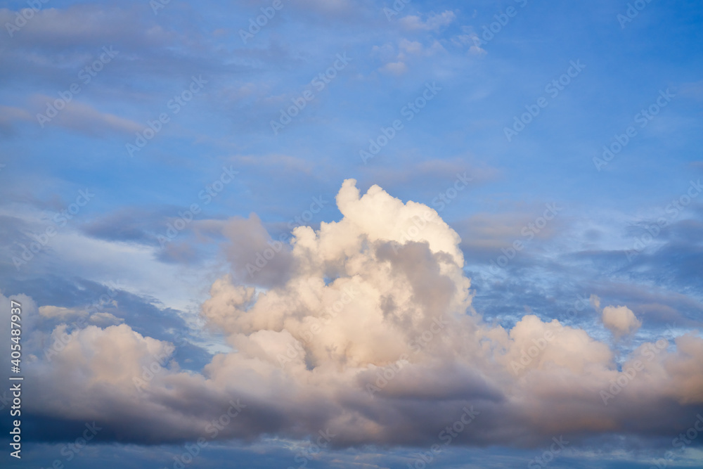 Blue sky and cloud pattern for background use or montage on product