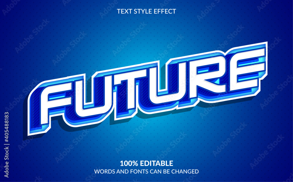 Editable text effect, Future text style