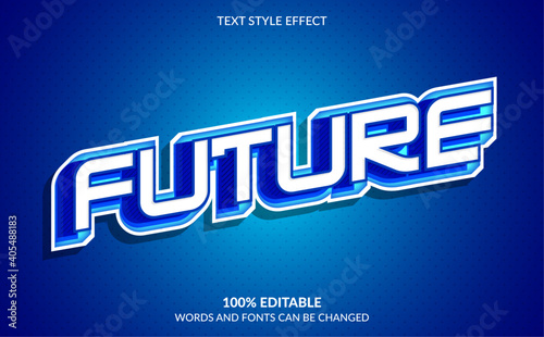 Editable text effect, Future text style