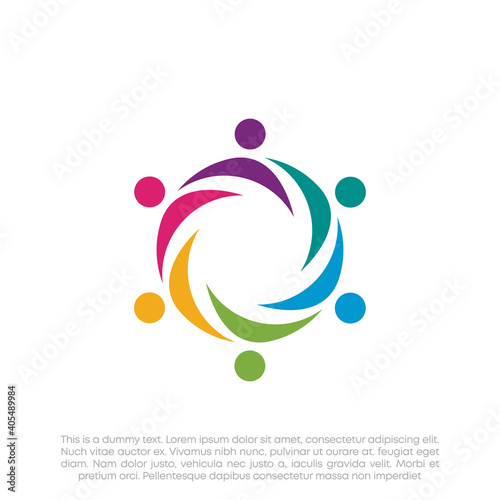 Global Community Logo Icon Elements Template. Community human Logo template vector. Community health care. Abstract Community logo. Human Resources Logo.