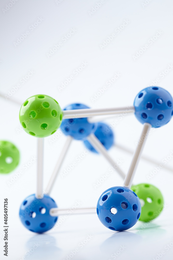 Obraz premium Molecular Structure on the white background