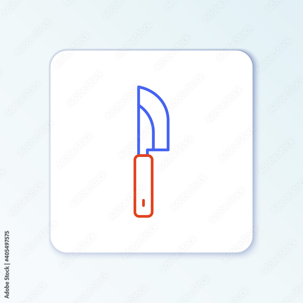 Line Knife icon isolated on white background. Cutlery symbol. Colorful outline concept. Vector. Line Knife icon isolated on white background. Cutlery symbol. Colorful outline concept. Vector.