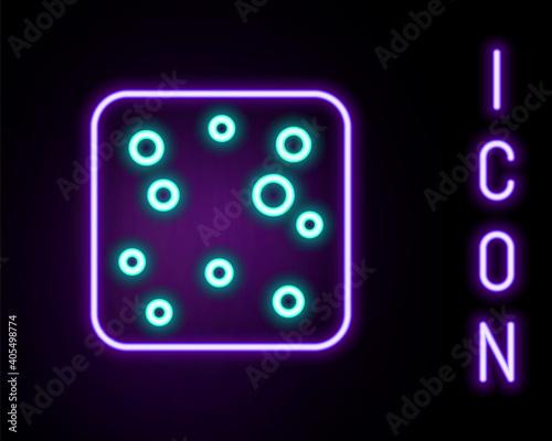 Glowing neon line Beer bubbles icon isolated on black background. Colorful outline concept. Vector.