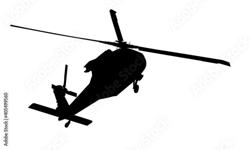 Helicopter vector silhouette