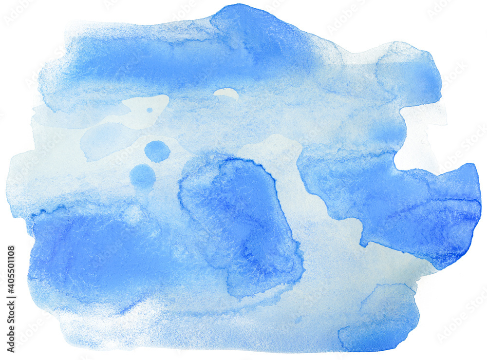 blue watercolor stain on white background isolated blue watercolor stain on white background isolated