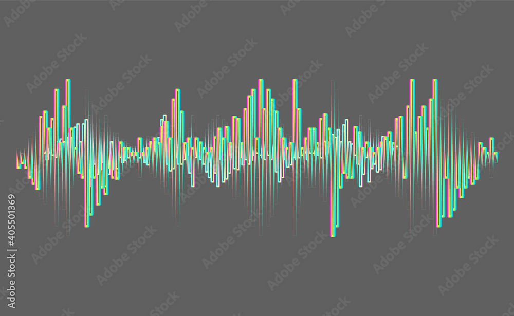 Modern neon music wave logo. Digital audio concept. Stylized wave lines elements. Colorful pulse equalizer. Jpeg Modern neon music wave logo. Digital audio concept. Stylized wave lines elements. Colorful pulse equalizer. Jpeg