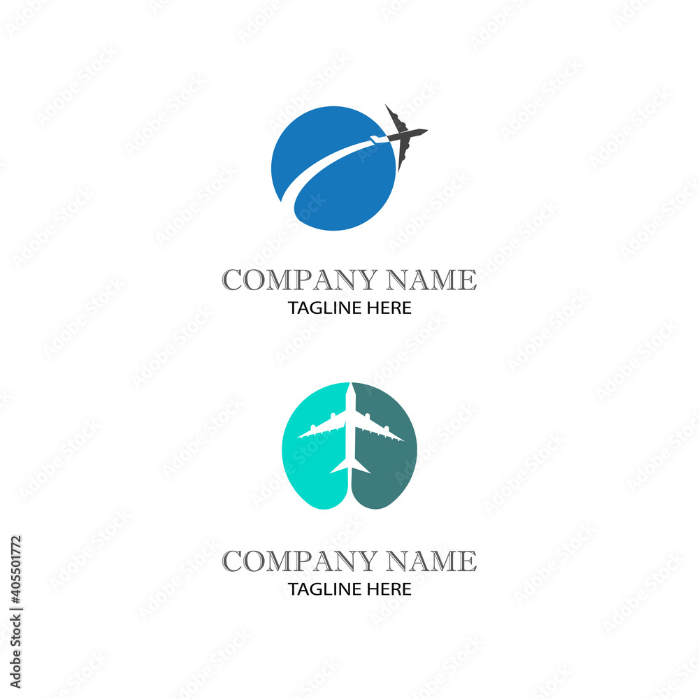 Airplane icon vector illustration design Logo Template