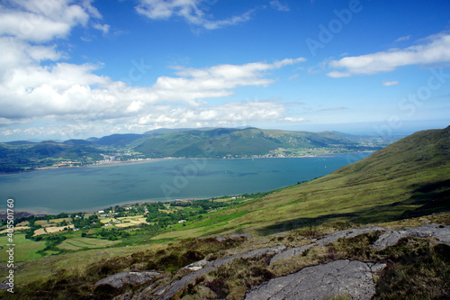 Landscapes of Ireland. Carlingford Lough. view from the mountains of the Cooley Peninsula.