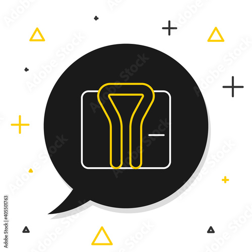 Line Bathrobe icon isolated on white background. Colorful outline concept. Vector.